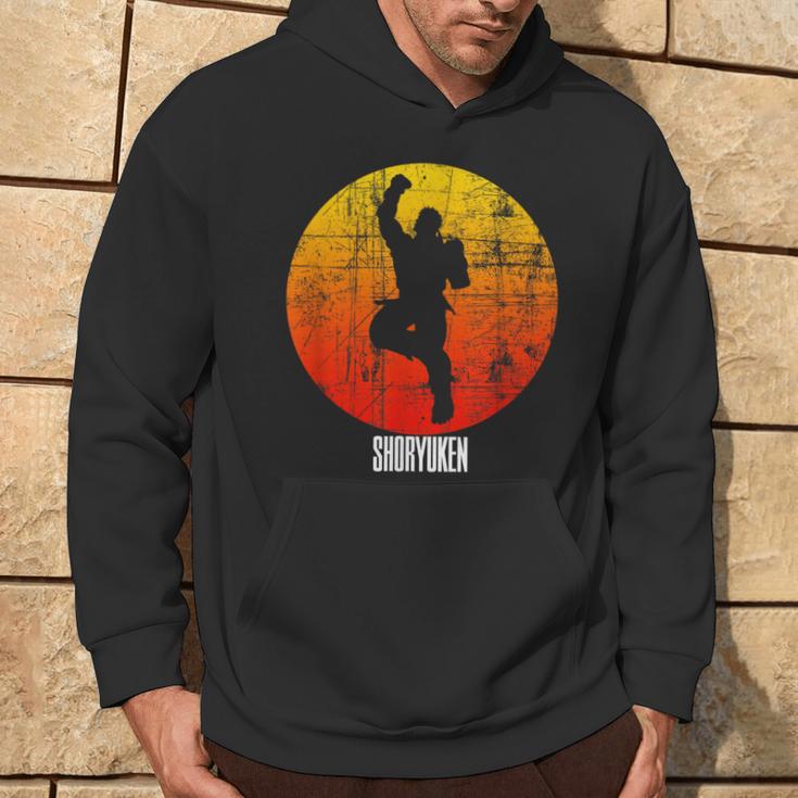 Retro Vintage Shoryuken Fighter Hoodie Lebensstil