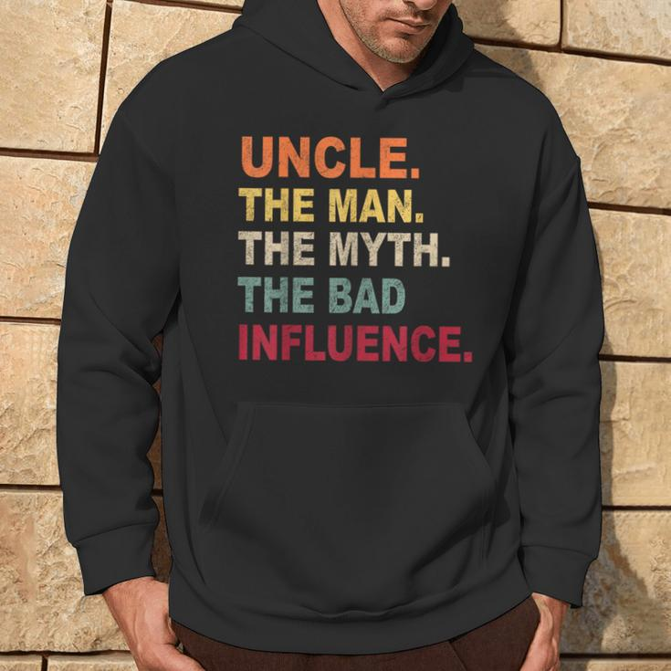 Retro Vintage Uncle The Man The Myth The Bad Influence Men Hoodie Lifestyle