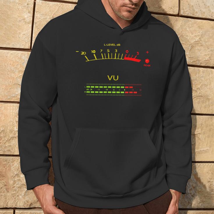 Retro Vu Meter Vintage Hi-Fi Audio Stereo Music Sound Hoodie Lebensstil