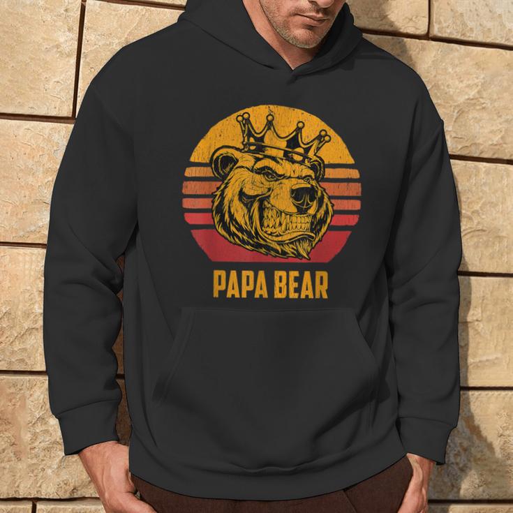 Retrointage Papa Bär Denatertag Geschenk Kapuzenpullover Lebensstil