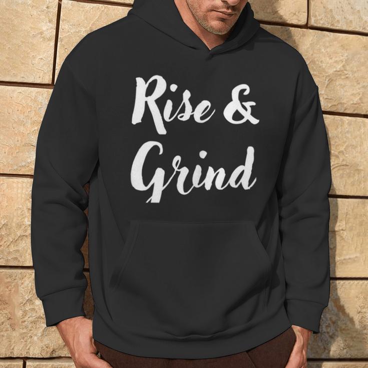 Rise & Grind Hard Working Businesswoman Entrepreneur Boss Hoodie Lifestyle