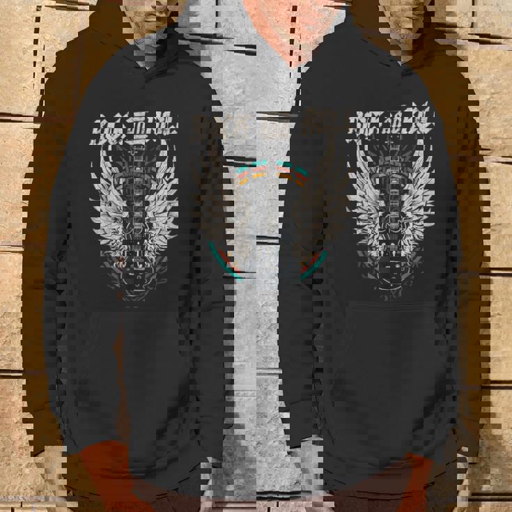 Rock And Roll Guitarraintage Rock And Roll Music Retro Metal Musi Sin Mangas Sudadera Estilo de vida