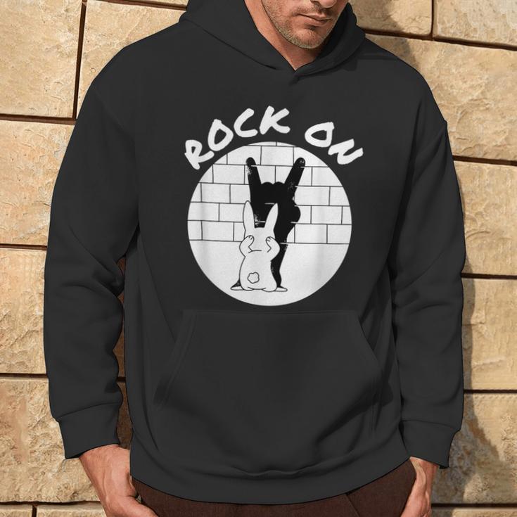 Rock'n'roll Hand Rabbit Hoodie Lebensstil