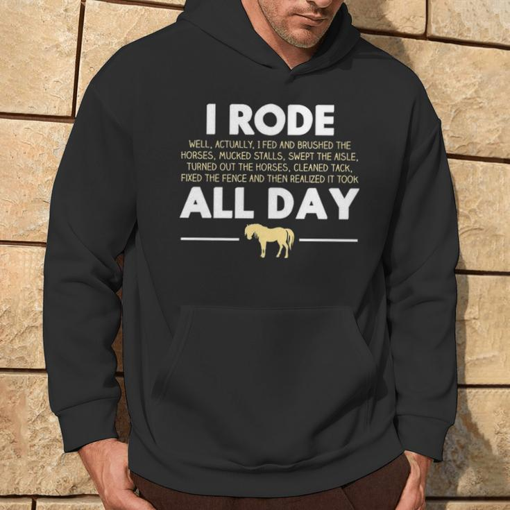 I Rode All Day Horse Riding Horse Hoodie Lifestyle