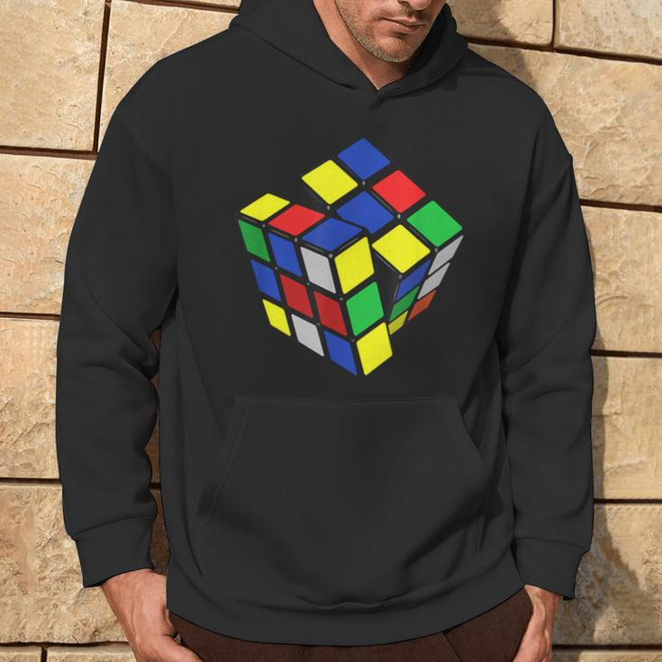 Rubik Cube Zauber Würfel Geschenk Jung Alt Nerd Retro Hoodie Lebensstil