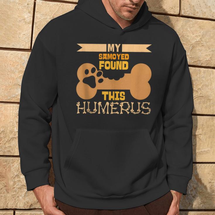 My Samoyed Found This Humerus Classic Bone Lover Dog Breed Hoodie Lifestyle