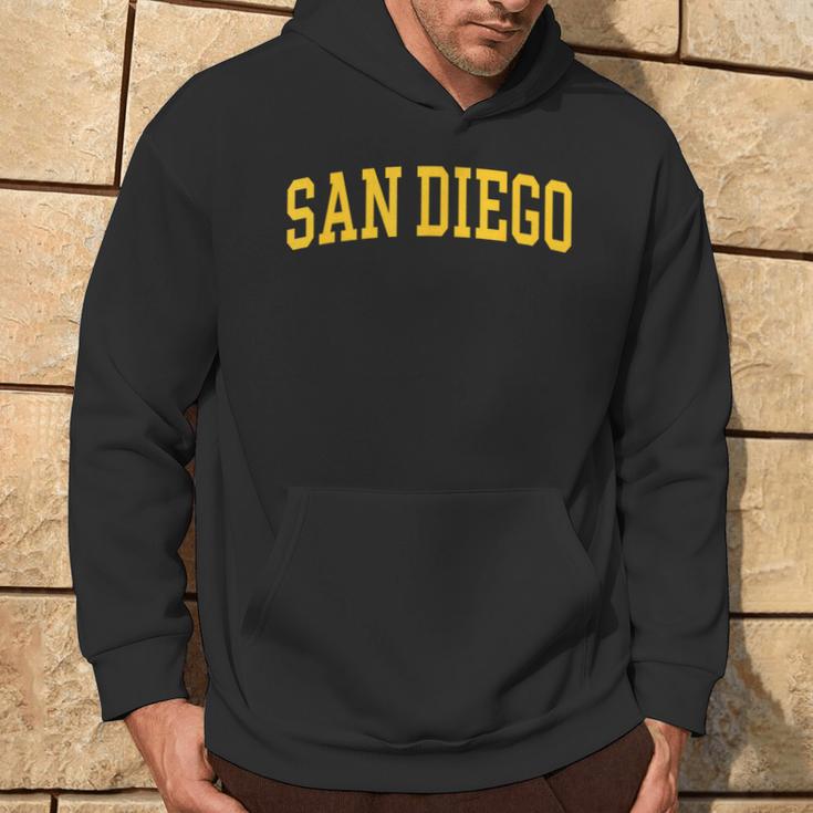 San Diego City Baseball Vintage Varsity San Diego Hoodie Lifestyle