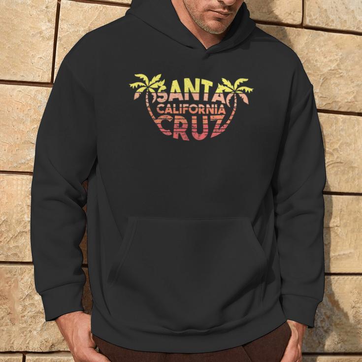 Santa Cruz Ca California Surfer 70S 80S Retro Hoodie Lebensstil