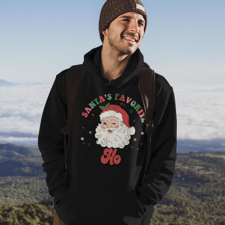 Santa's Favorite Ho Christmas Santa Face Old Xmas Hoodie Lifestyle