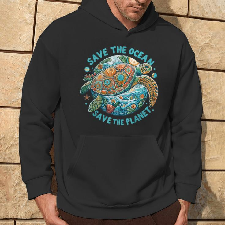 Save The Ocean Save The Planet Cute Sea Turtle Hoodie Lifestyle
