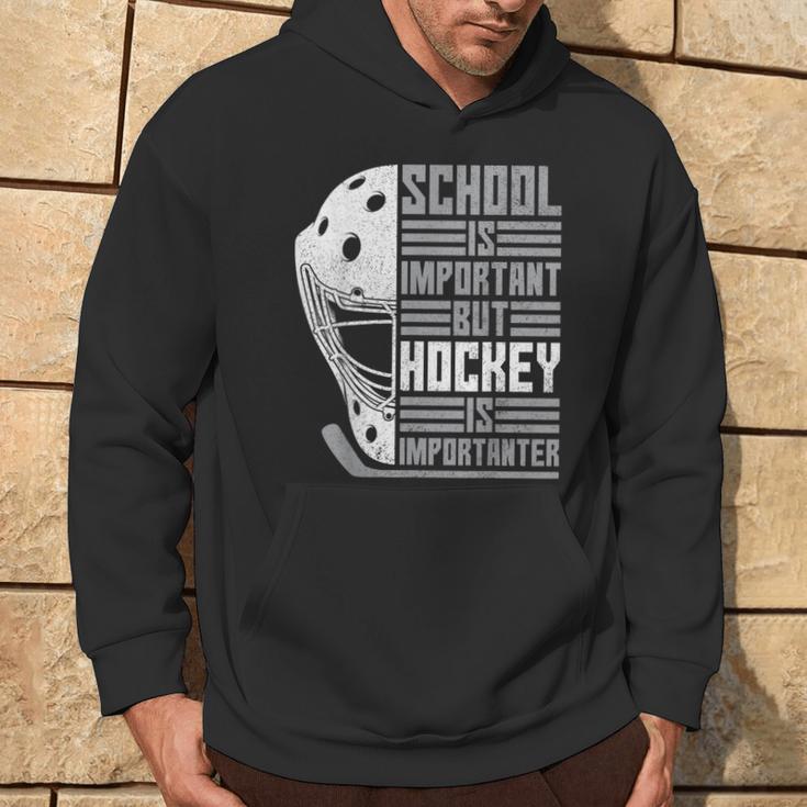 School Important Hockey Importanter Boy Kid Ice Hockey Hoodie Lifestyle