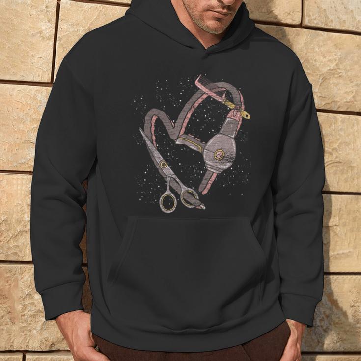 Scissors Comb Heart Barber Hairdresser Hoodie Lebensstil