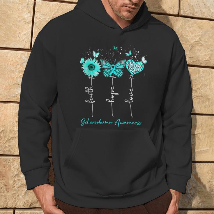 Scleroderma Awareness Faith Hope Love Leopard Sunflower Hoodie Lifestyle