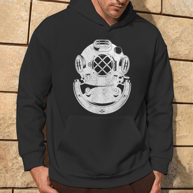 Sea Diving For Diver Underwater Helmet Vintage Hoodie Lifestyle