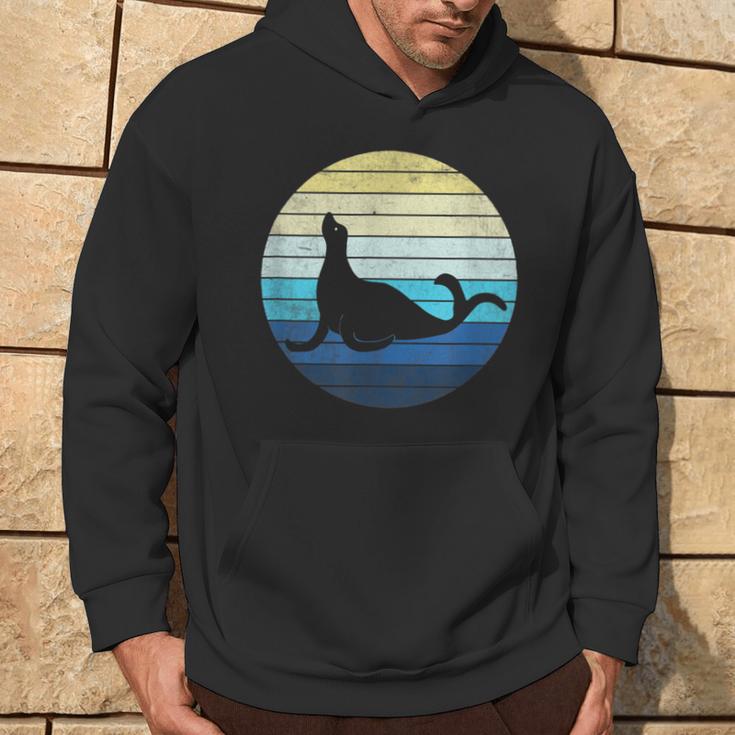 Seal Vintage With Baby Seal Lover Sea Lion Hoodie Lifestyle