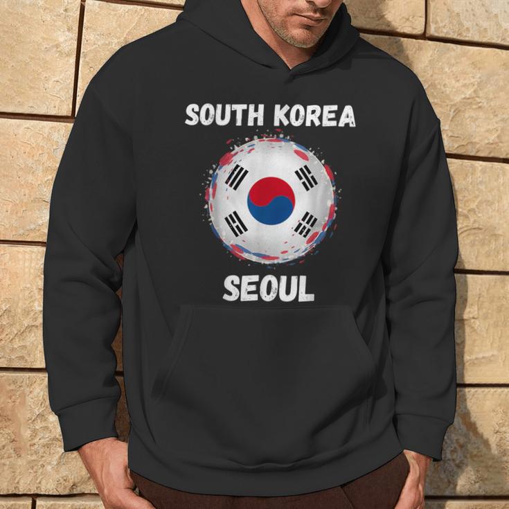 Seoul South Korea Retro Vintage Korean Flag Souvenirs Hoodie Lifestyle