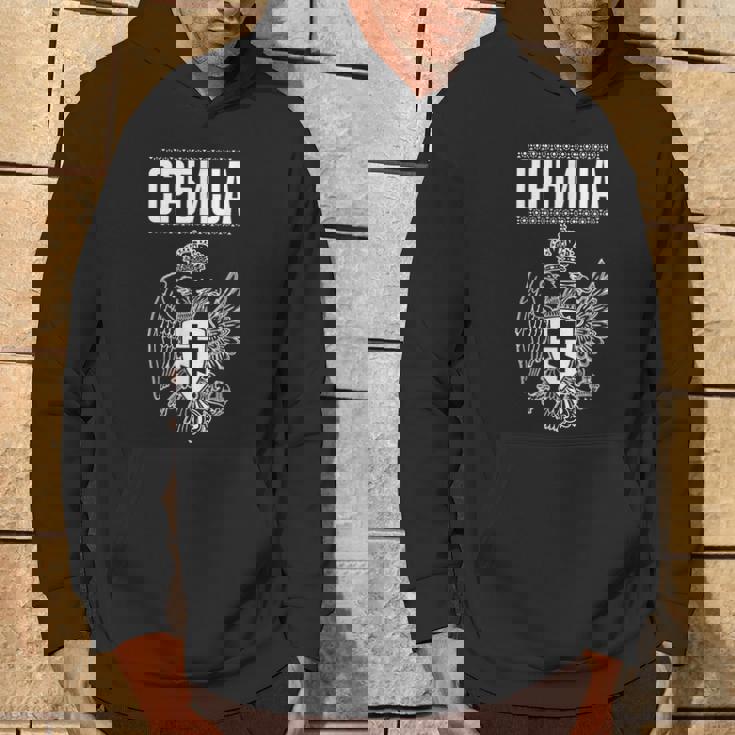 Mode Décontracté Drapeau De La Serbie Motif Quotidien Hommes Sweats à Capuche à Manches Longues Emblème National Serbe Partout Imprimé Sweat à Capuche Zippé Pulls