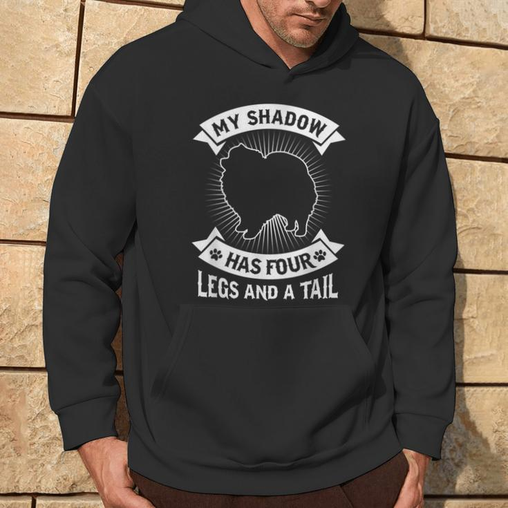 My Shadow Has 4 Legs And A Tail Pomeranian Spitz Dog Hoodie Lifestyle