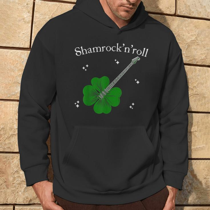 Shamrock'n'roll St Patrick's Day Rock Guitar Bass Players Hoodie Lifestyle