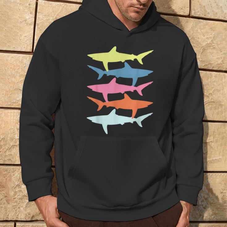 Shark Vintage Summer Beach Surfer Hoodie Lebensstil