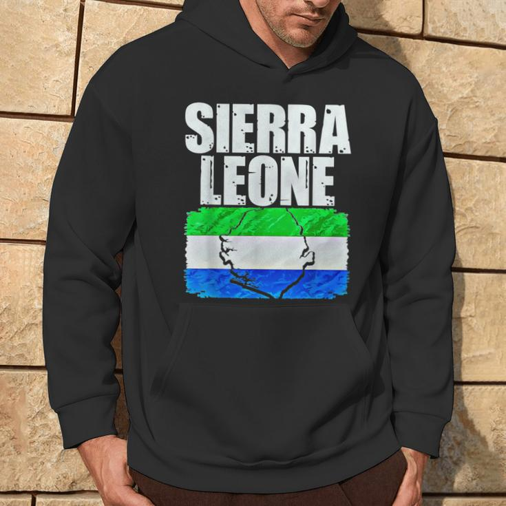 Sierra Leone Flag Map Emblem Hoodie Lifestyle