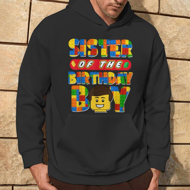 Sister Of The Birthday Boy Building Brick Family Matching Hoodie Lifestyle