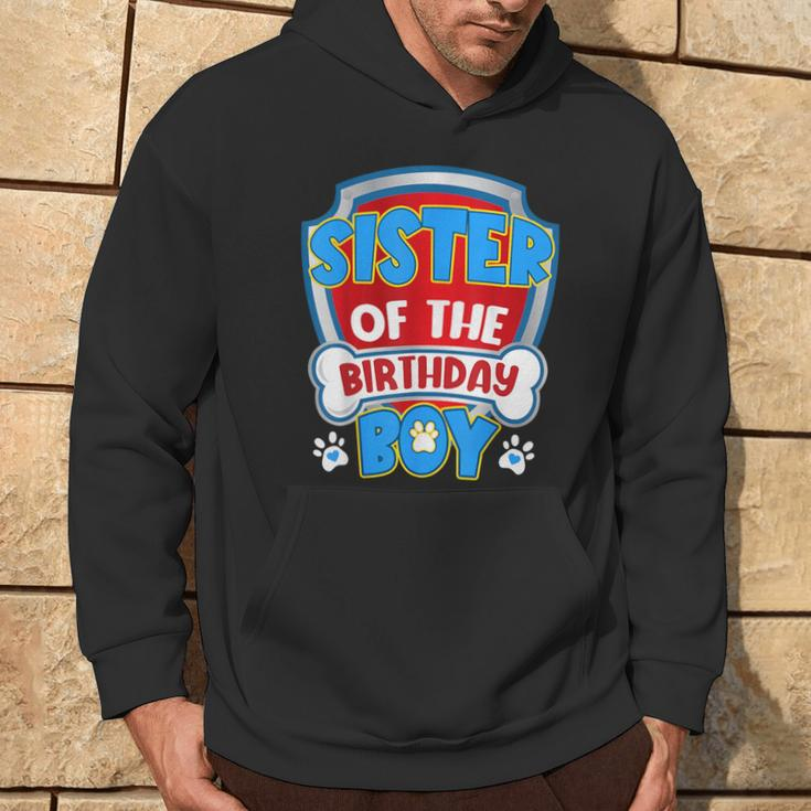 Sister Of The Birthday Boy Dog Paw Family Matching Hoodie Lifestyle