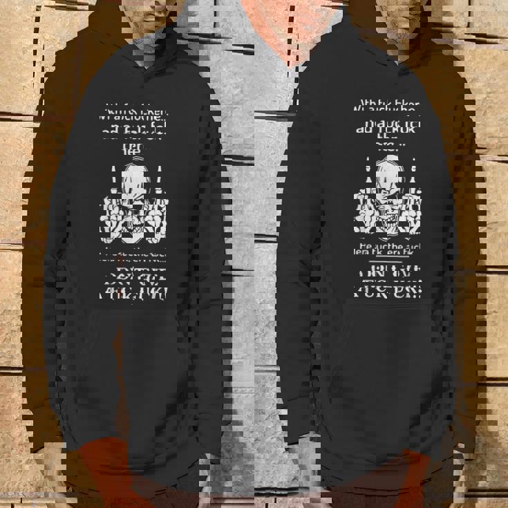 Skull With A Fuck Here And A Fuck There Sweat à capuche Lifestyle