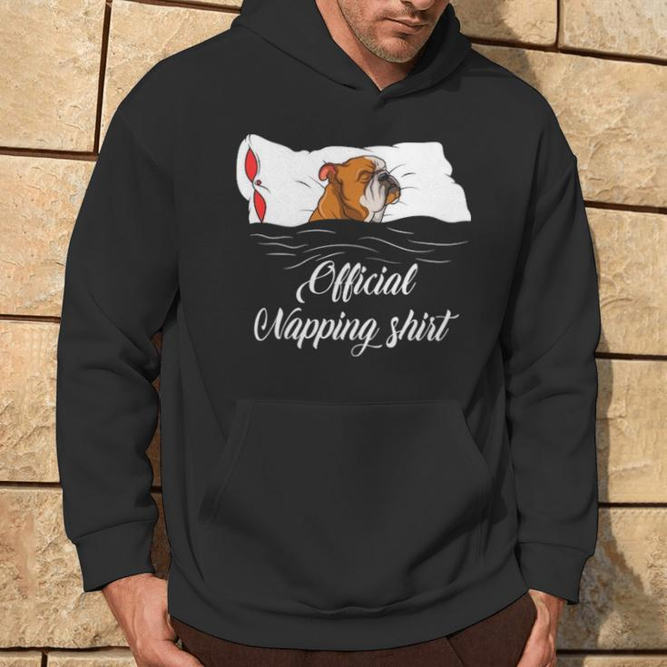 Sleeping English Bulldog Pyjamas Official Napping Hoodie Lifestyle