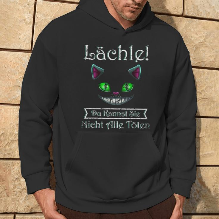 Smile Du Kannst Sie Nicht Alle Töten Cheshire Cat Black Hoodie Lebensstil