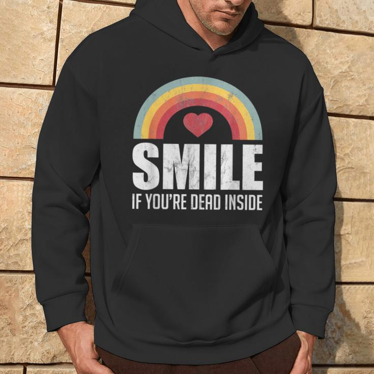 Smile If You're Dead Inside For A Black Comedy Fan Hoodie Lifestyle