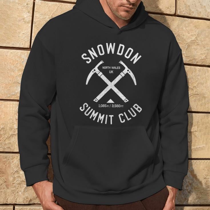 Snowdon Summit Club I Climbed Snowdon Distressed-Look Hoodie Lifestyle