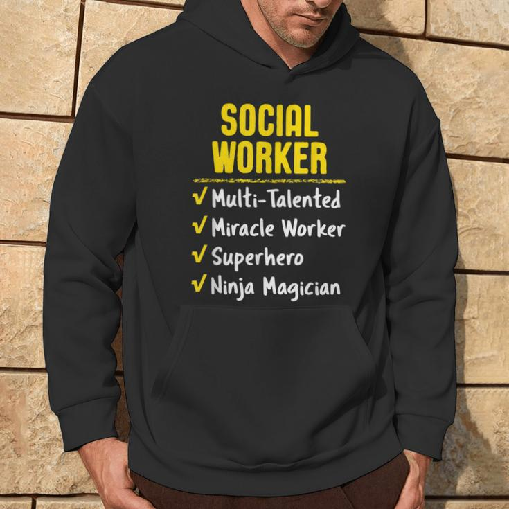 Social Worker Miracle Worker Superhero Ninja Job Hoodie Lifestyle