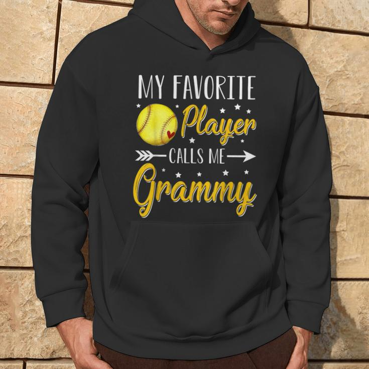 Softball My Favorite Player Calls Me Grammy Cheering Sport Hoodie Lifestyle