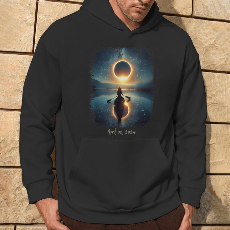 Solar Eclipse 2024 Lake Reflections Solar Eclipse Hoodie Lifestyle