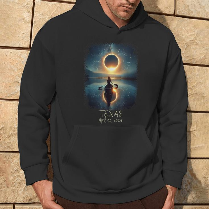 Solar Eclipse 2024 Lake Reflections Texas Solar Eclipse Hoodie Lifestyle