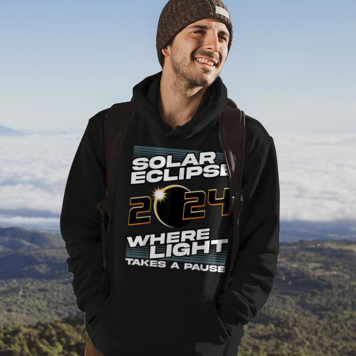 Solar Eclipse 2024 Where Light Takes A Pause Solar Eclipse Hoodie Lifestyle