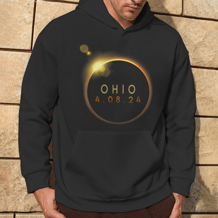 Solar Eclipse 2024 State Ohio Total Solar Eclipse Hoodie Lifestyle