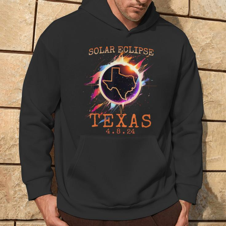 Solar Eclipse 2024 Texas Usa State Totality Path Souvenir Hoodie Lifestyle