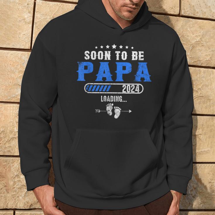 Soon To Be Papa Est 2024 Retroatertag New Daddy Kapuzenpullover Lebensstil