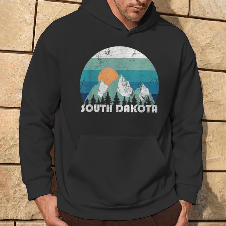 South Dakota State Retro Vintage Hoodie Lifestyle