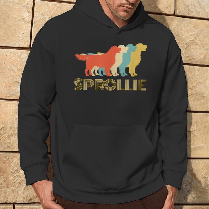 Sprollie Dog Breed Vintage Look Silhouette Hoodie Lifestyle