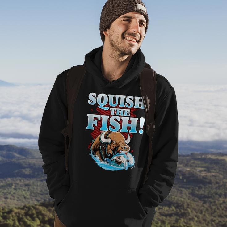 Squish The Fish Bison Buffalo Hoodie Lifestyle