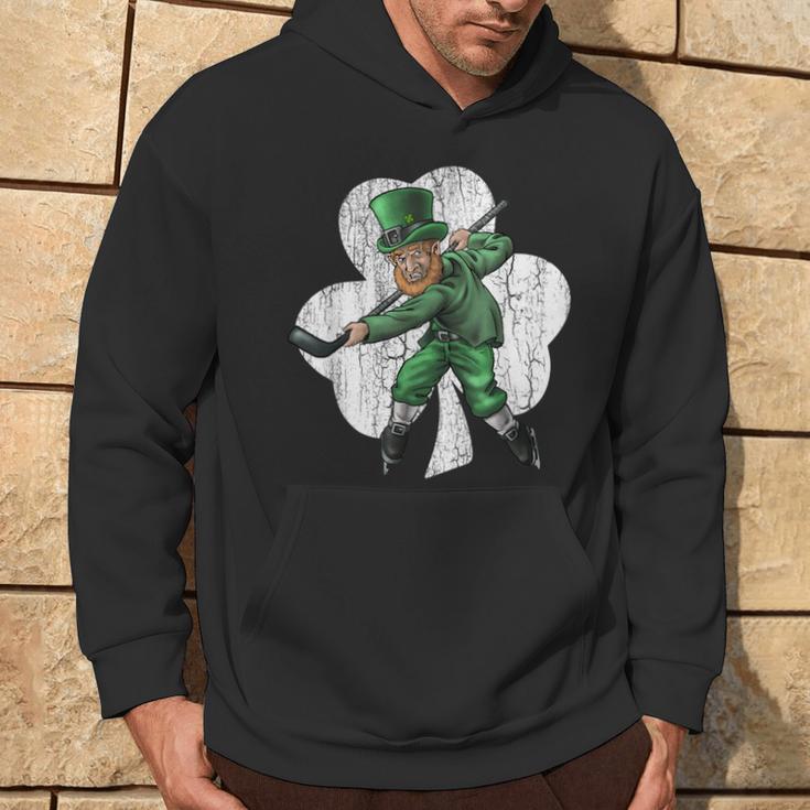 St Patrick's Day Hockey Hockey Player Leprechaun Hoodie Lifestyle