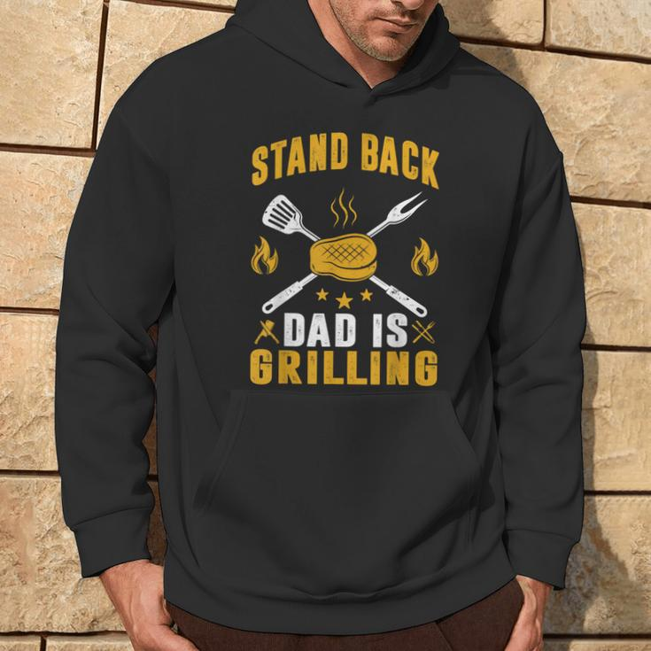 Stand Back Dad Is Grilling Grill Bbq Dad Father's Day Hoodie Lifestyle