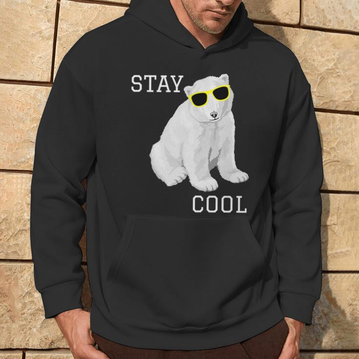 Stay Cool Cute Baby Polar Bear Cub With Sunglasses Hoodie Lifestyle