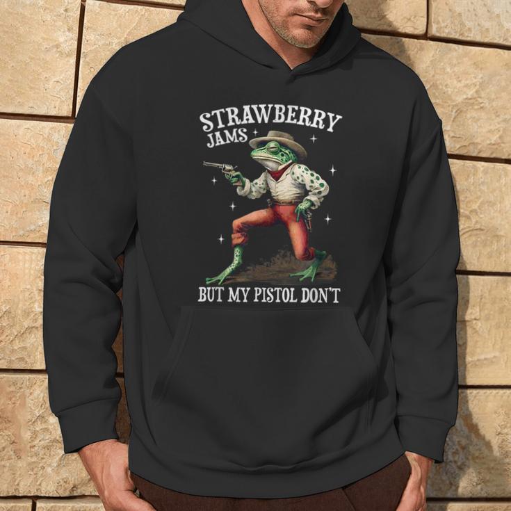 Strawberry Jams But My Pistol Don't Frog Meme Hoodie Lifestyle