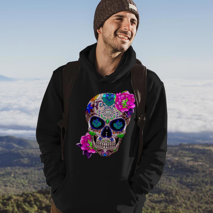 Sugar Skull Day Of The Dead Cool Bone Head Skulls Idea Hoodie Lifestyle