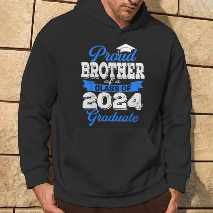 Super Proud Brother Of 2024 Graduate Awesome Family College Hoodie Lifestyle