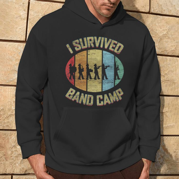 I Survived Band Camp Retro Vintage Marching Band Hoodie Lifestyle